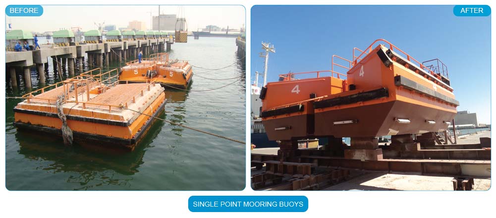 Single point mooring buoys